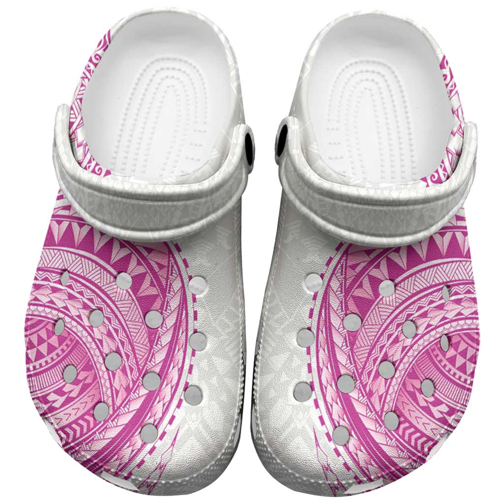 Traditional Polynesian Art Tattoos Clogs Shoes Pink Color - Polynesian Pride