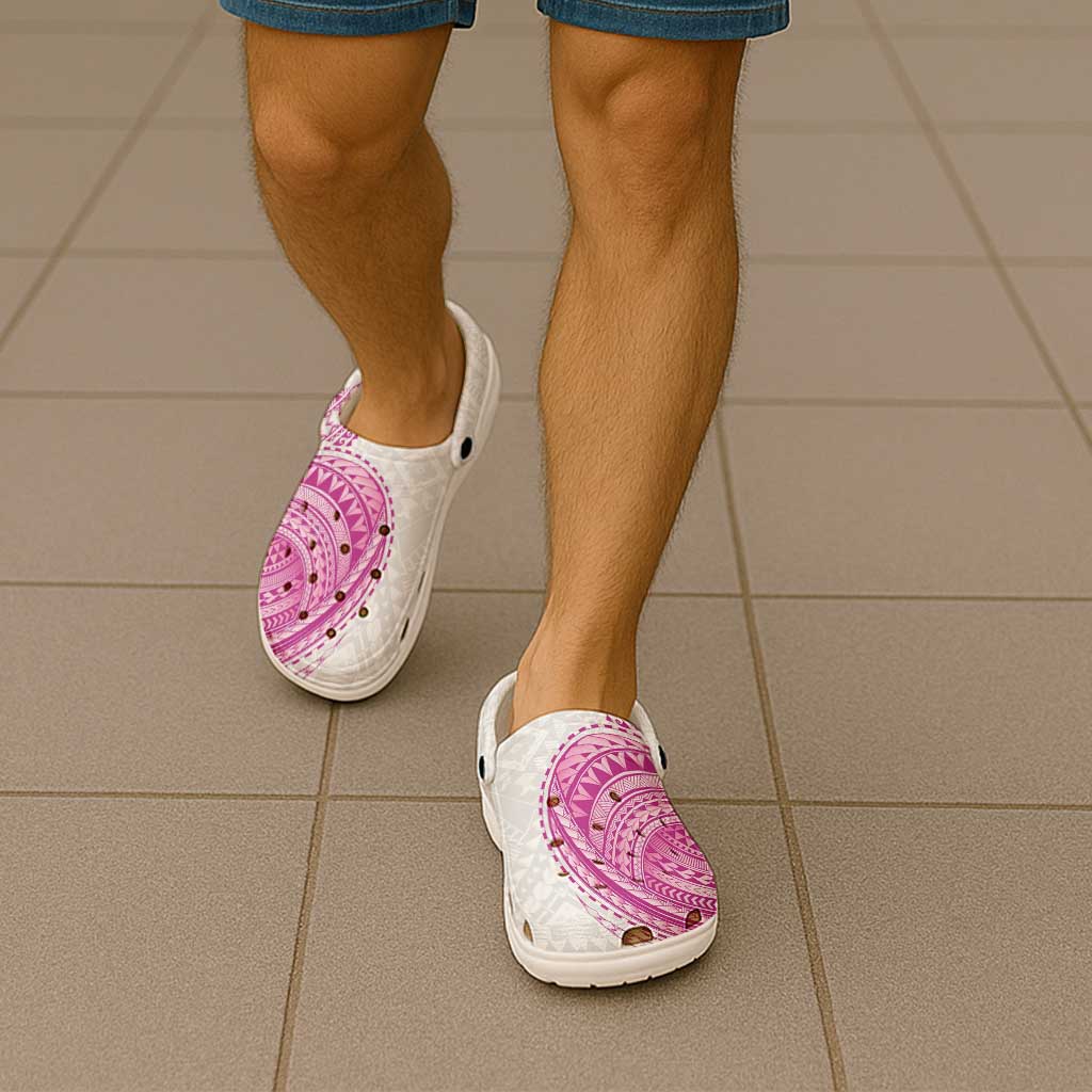 Traditional Polynesian Art Tattoos Clogs Shoes Pink Color - Polynesian Pride