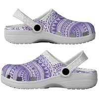 Traditional Polynesian Art Tattoos Clogs Shoes Purple Color - Polynesian Pride