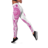 Traditional Polynesian Art Tattoos Leggings Pink Color - Polynesian Pride