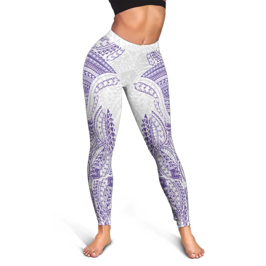 Traditional Polynesian Art Tattoos Leggings Purple Color - Polynesian Pride