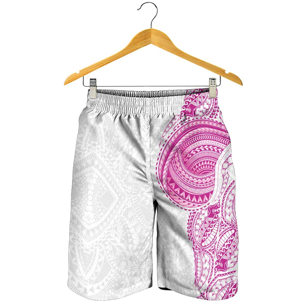 Traditional Polynesian Art Tattoos Shorts for Men Pink Color LT03 - Polynesian Pride
