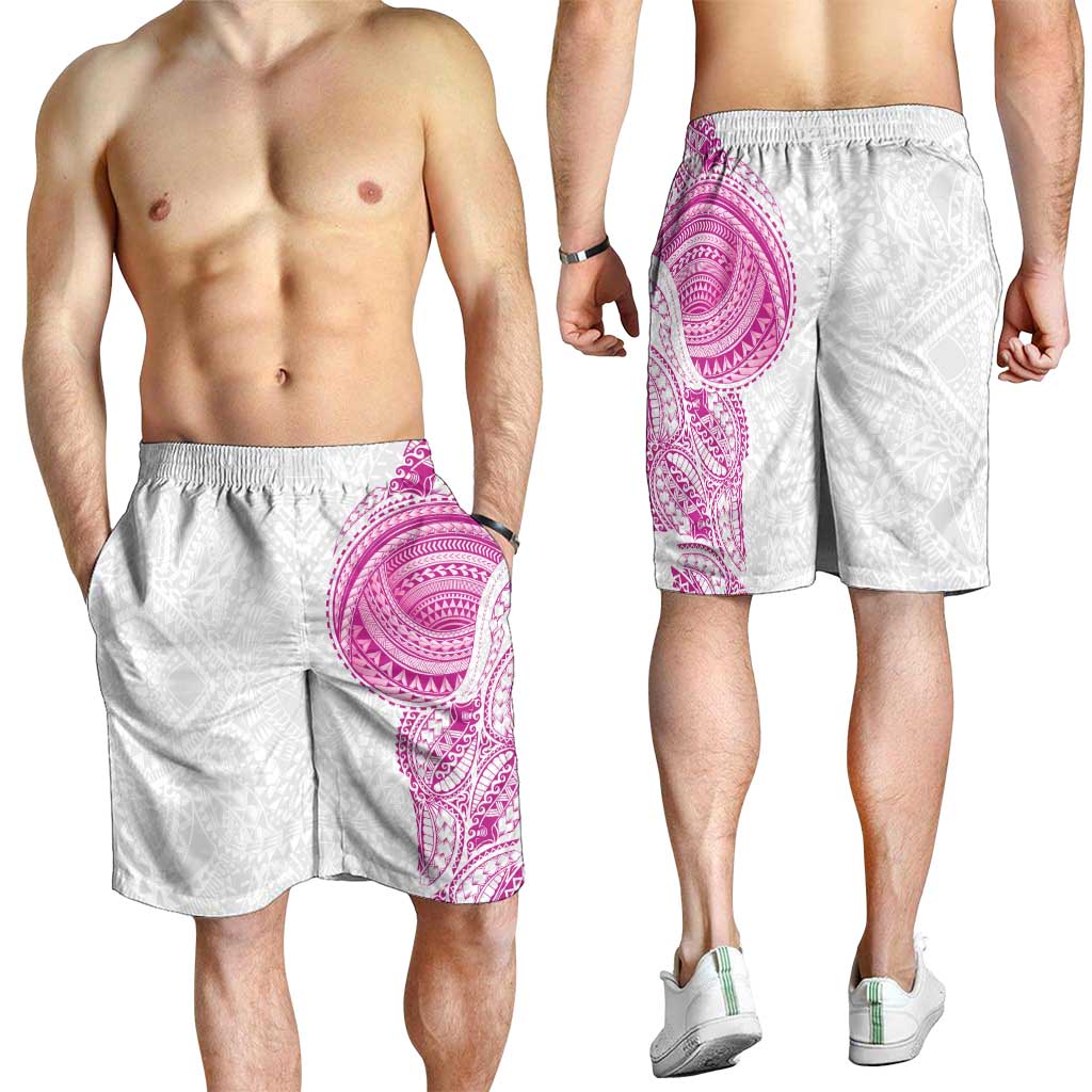 Traditional Polynesian Art Tattoos Shorts for Men Pink Color LT03 - Polynesian Pride