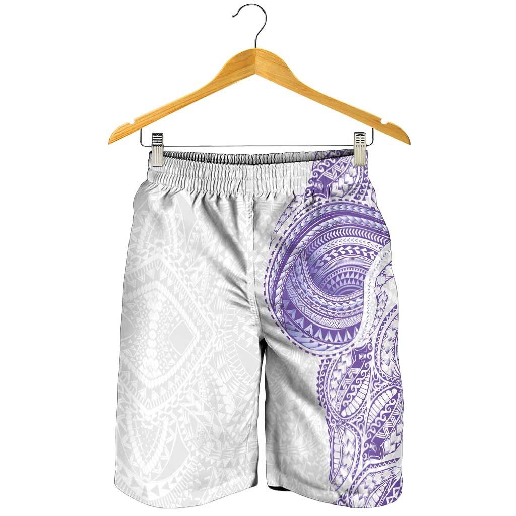 Traditional Polynesian Art Tattoos Shorts for Men Purple Color LT03 - Polynesian Pride