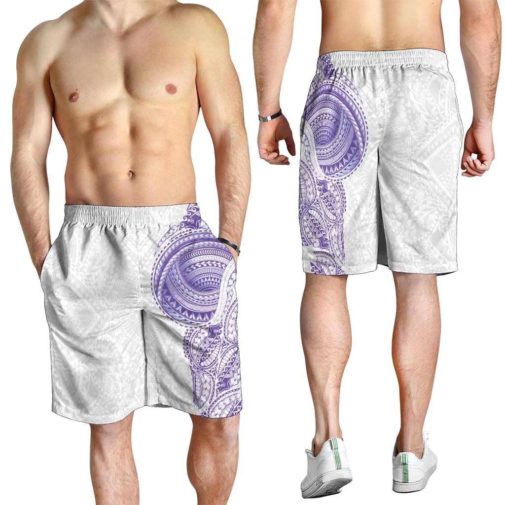 Traditional Polynesian Art Tattoos Shorts for Men Purple Color LT03 - Polynesian Pride