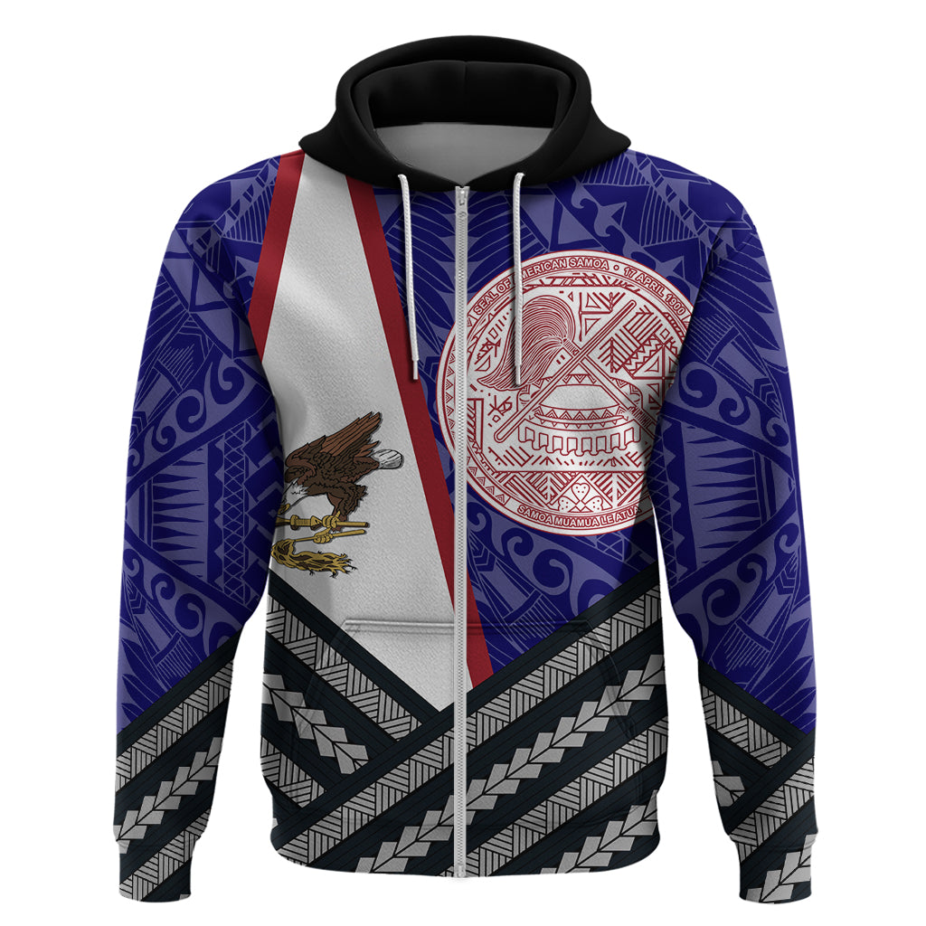 American Samoa Polynesian Hoodie merican Samoa Flagnd Seal Zip Hoodie Red - Polynesian Pride