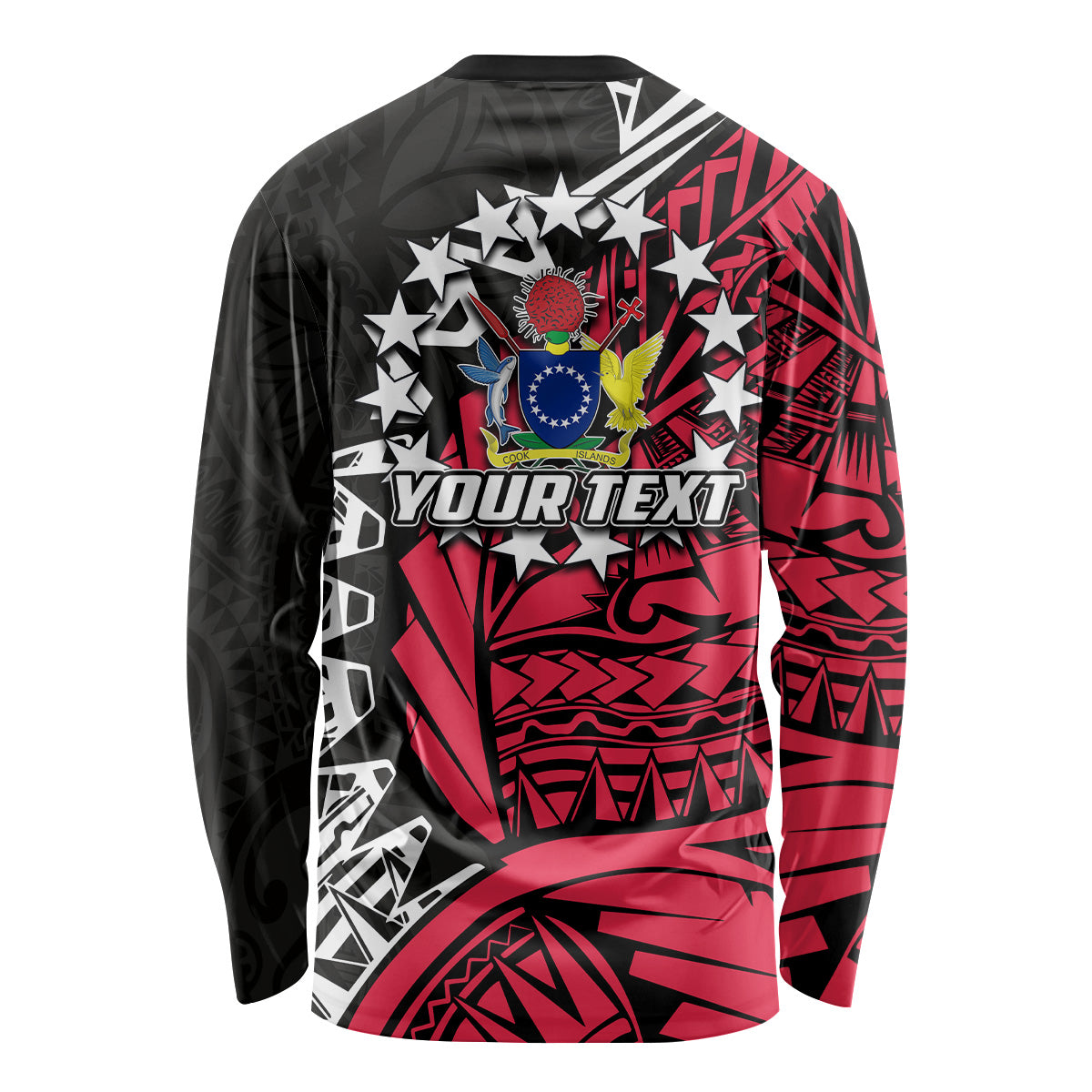 (Custom Personalised)Cook Islands Long Sleeve Shirts Atiu Polynesian Style LT6