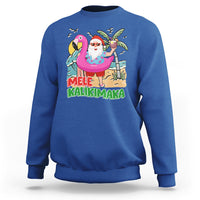 Mele Kalikimaka Tropical Hawaiian Christmas in Hawaii Beach Santa Sweatshirt TS02 Royal Blue - Polynesian Pride