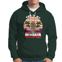This Is My Hawaiian Christmas Shirt Retro Tropical Xmas Hawaii Tiki Hoodie TS02 Dark Forest Green - Polynesian Pride