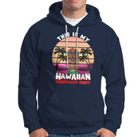 This Is My Hawaiian Christmas Shirt Retro Tropical Xmas Hawaii Tiki Hoodie TS02 Navy - Polynesian Pride