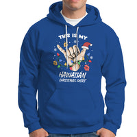 This Is My Hawaiian Christmas Shirt Tropical Xmas Hawaii Shaka Hoodie TS02 Royal Blue - Polynesian Pride
