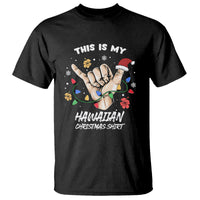 This Is My Hawaiian Christmas Shirt Tropical Xmas Hawaii Shaka T Shirt TS02 Black - Polynesian Pride