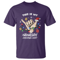 This Is My Hawaiian Christmas Shirt Tropical Xmas Hawaii Shaka T Shirt TS02 Purple - Polynesian Pride