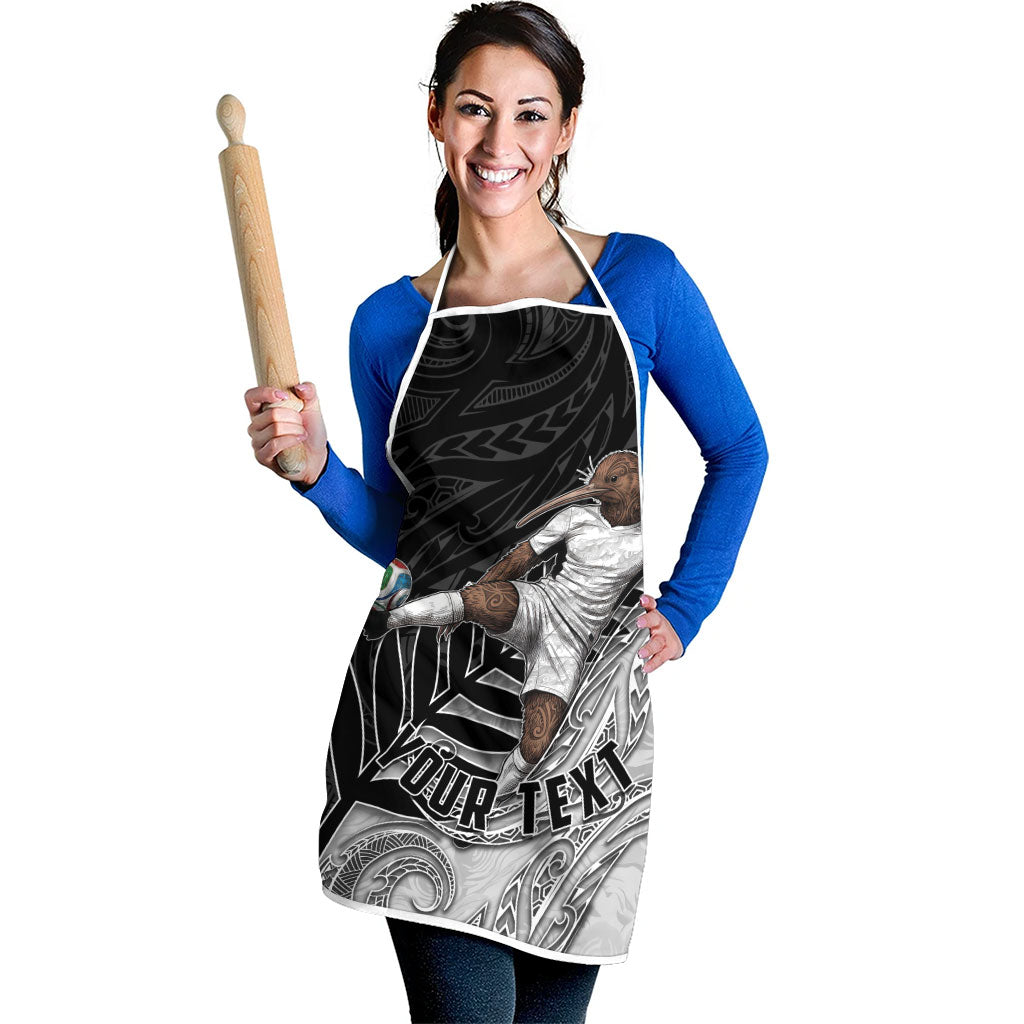 Personalized New Zealand Football Apron Kiwi Mascot with Silver Fern - Maori Tribal Tattoo Art