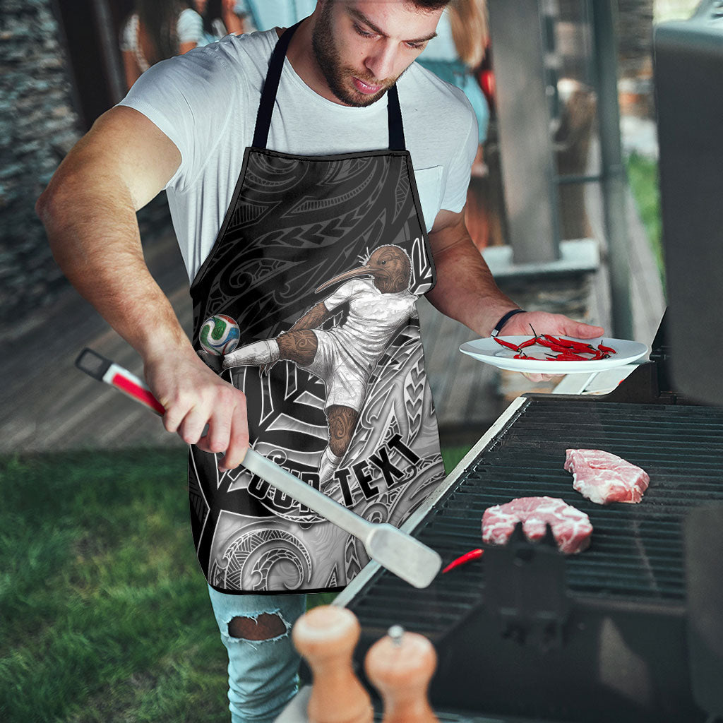 Personalized New Zealand Football Apron Kiwi Mascot with Silver Fern - Maori Tribal Tattoo Art