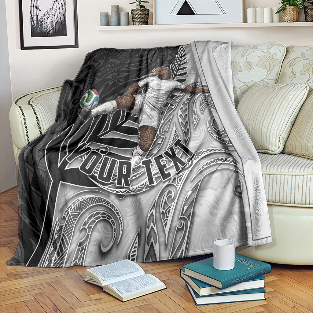 Personalized New Zealand Football Blanket Kiwi Mascot with Silver Fern - Maori Tribal Tattoo Art
