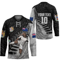 Personalized New Zealand Football Hockey Jersey Kiwi Mascot with Silver Fern - Maori Tribal Tattoo Art