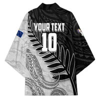 Personalized New Zealand Football Kimono Kiwi Mascot with Silver Fern - Maori Tribal Tattoo Art