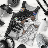 Personalized New Zealand Football Men Tank Top Kiwi Mascot with Silver Fern - Maori Tribal Tattoo Art