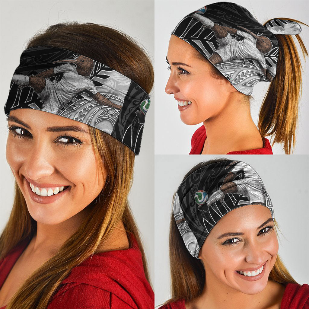Personalized New Zealand Football Neck Gaiter Kiwi Mascot with Silver Fern - Maori Tribal Tattoo Art
