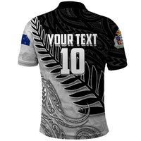 Personalized New Zealand Football Polo Shirt Kiwi Mascot with Silver Fern - Maori Tribal Tattoo Art