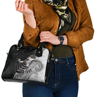 Personalized New Zealand Football Shoulder Handbag Kiwi Mascot with Silver Fern - Maori Tribal Tattoo Art