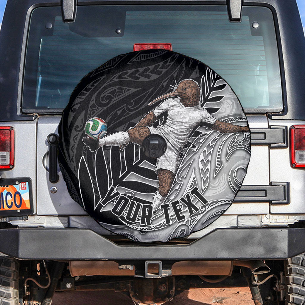 Personalized New Zealand Football Spare Tire Cover Kiwi Mascot with Silver Fern - Maori Tribal Tattoo Art