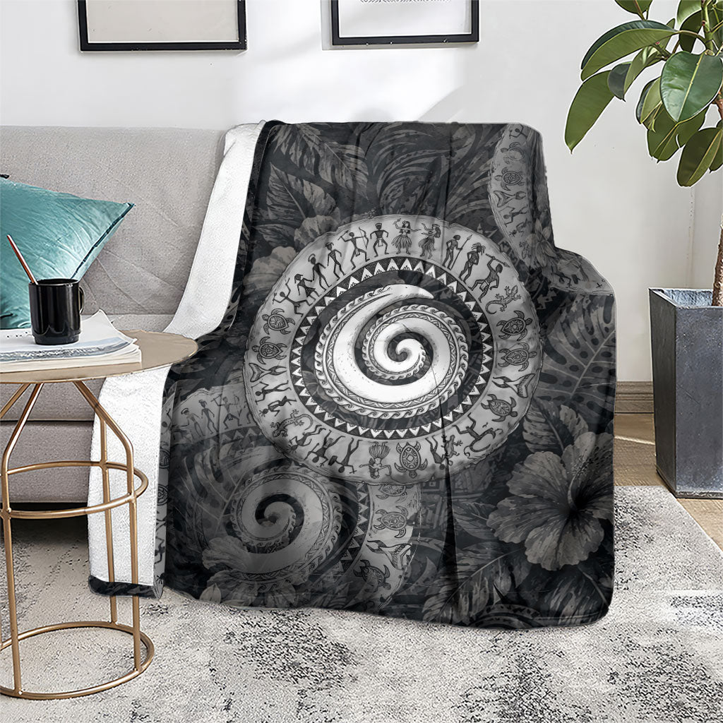 Hawaiian Piko Blanket Cultural Anchor Connect Your Roots Ocean Waves TS04 - Polynesian Pride