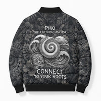 Hawaiian Piko Bomber Puffer Jacket Cultural Anchor Connect Your Roots Ocean Waves TS04 - Polynesian Pride