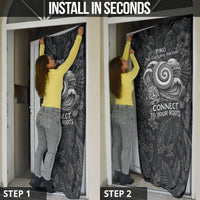 Hawaiian Piko Door Cover Cultural Anchor Connect Your Roots Ocean Waves TS04 - Polynesian Pride