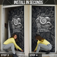Hawaiian Piko Door Cover Cultural Anchor Connect Your Roots Ocean Waves TS04 - Polynesian Pride