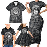 Hawaiian Piko Family Matching Short Sleeve Bodycon Dress and Hawaiian Shirt Cultural Anchor Connect Your Roots Ocean Waves TS04 - Polynesian Pride