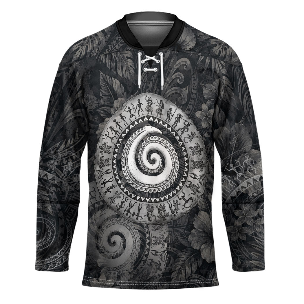 Hawaiian Piko Hockey Jersey Cultural Anchor Connect Your Roots Ocean Waves