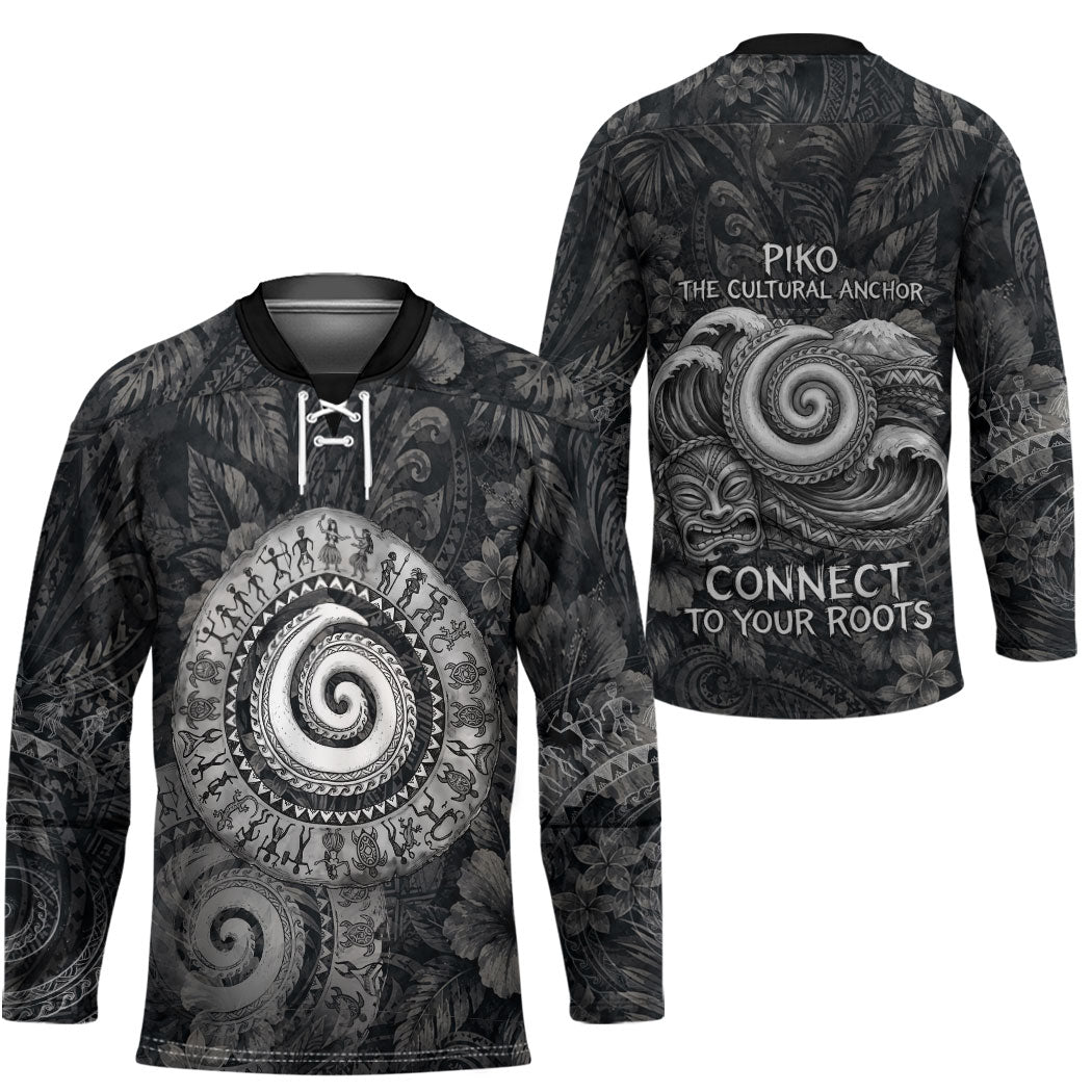 Hawaiian Piko Hockey Jersey Cultural Anchor Connect Your Roots Ocean Waves