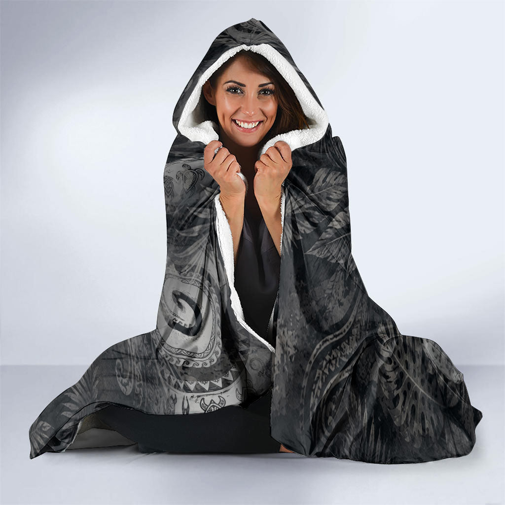 Hawaiian Piko Hooded Blanket Cultural Anchor Connect Your Roots Ocean Waves TS04 - Polynesian Pride