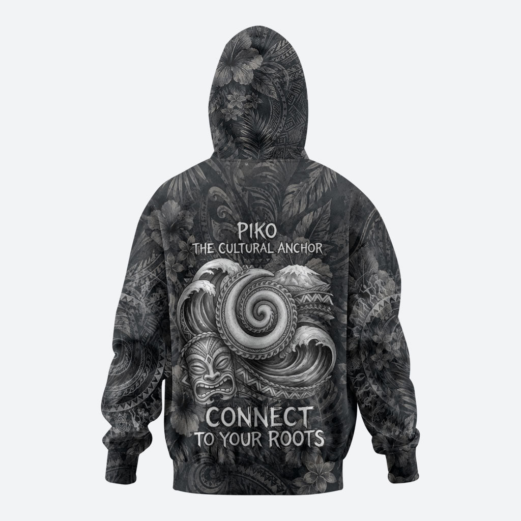 Hawaiian Piko Hoodie Cultural Anchor Connect Your Roots Ocean Waves TS04 - Polynesian Pride