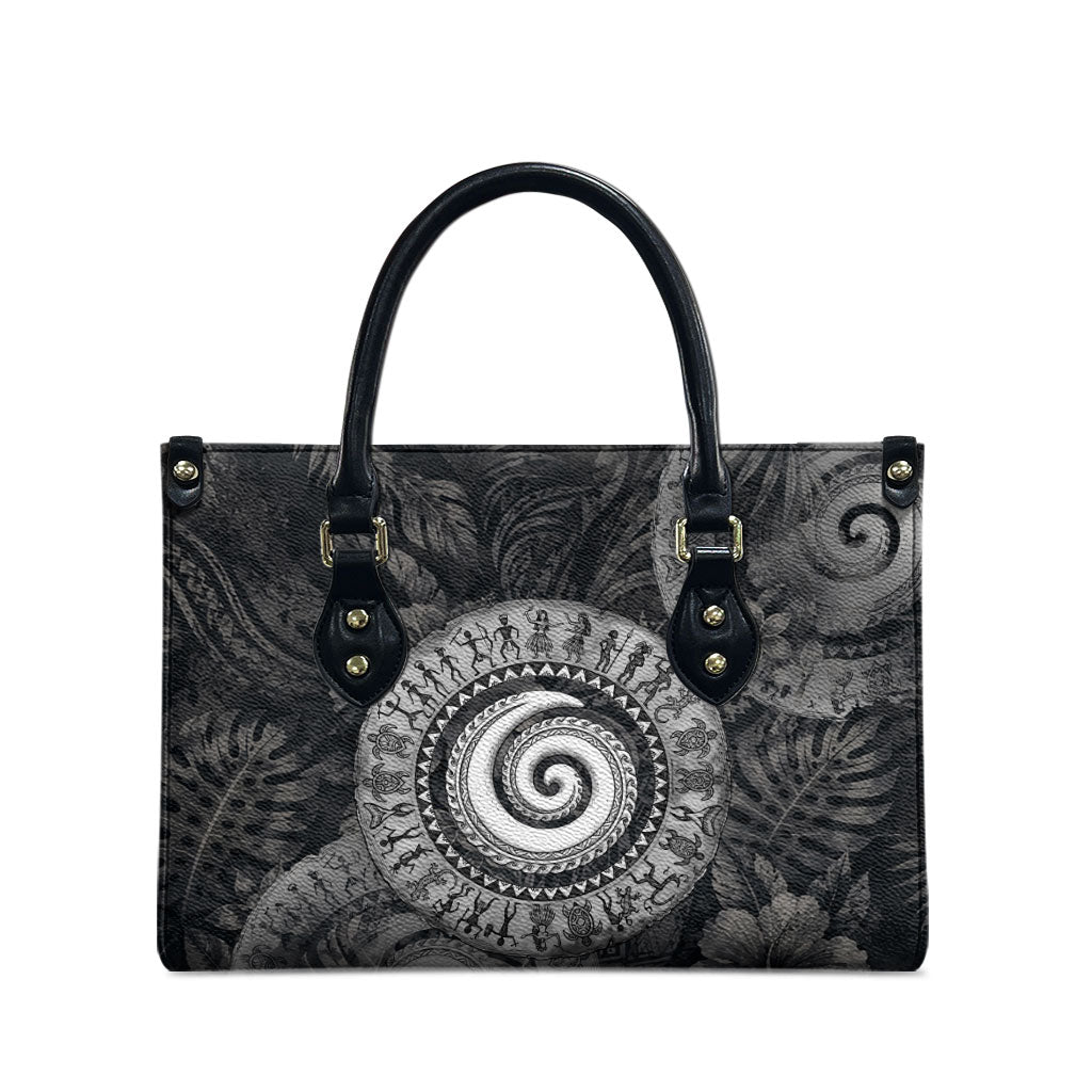 Hawaiian Piko Leather Bag Cultural Anchor Connect Your Roots Ocean Waves TS04 - Polynesian Pride