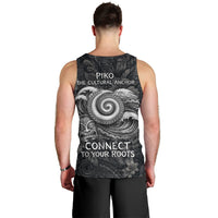 Hawaiian Piko Men Tank Top Cultural Anchor Connect Your Roots Ocean Waves TS04 - Polynesian Pride