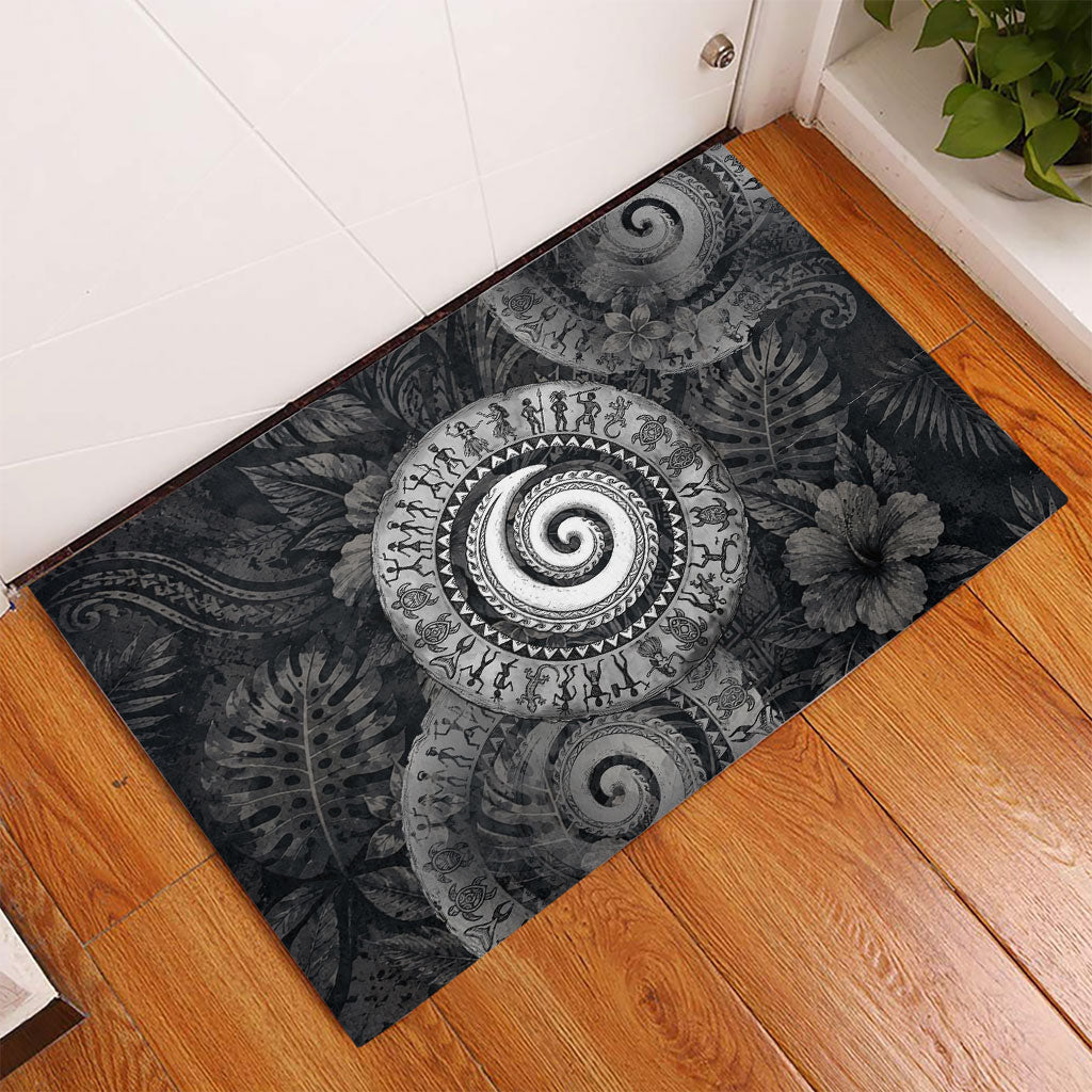 Hawaiian Piko Rubber Doormat Cultural Anchor Connect Your Roots Ocean Waves TS04 - Polynesian Pride