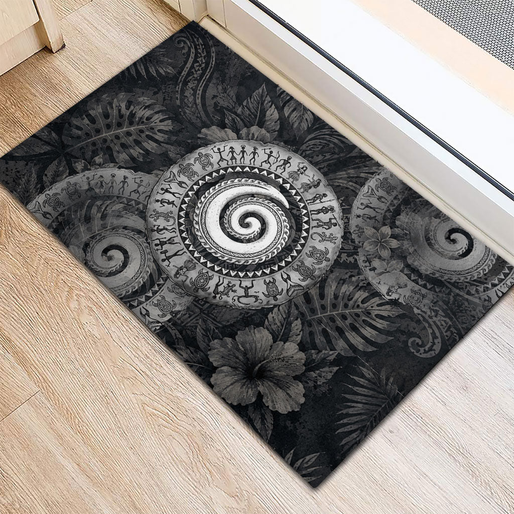 Hawaiian Piko Rubber Doormat Cultural Anchor Connect Your Roots Ocean Waves TS04 - Polynesian Pride