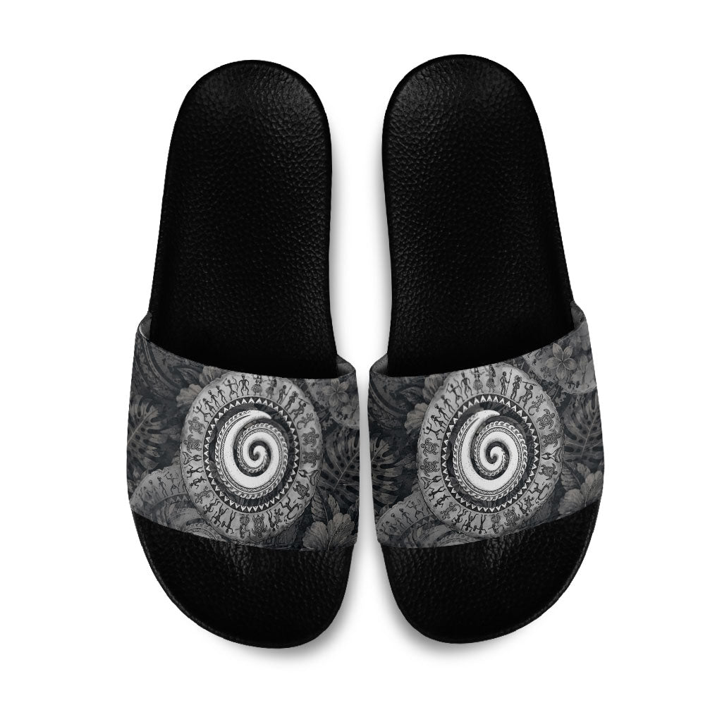 Hawaiian Piko Slide Sandals Cultural Anchor Connect Your Roots Ocean Waves
