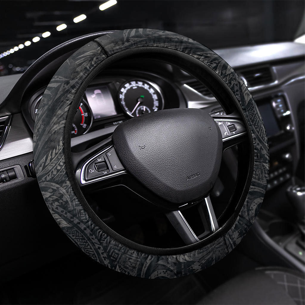 Hawaiian Piko Steering Wheel Cover Cultural Anchor Connect Your Roots Ocean Waves