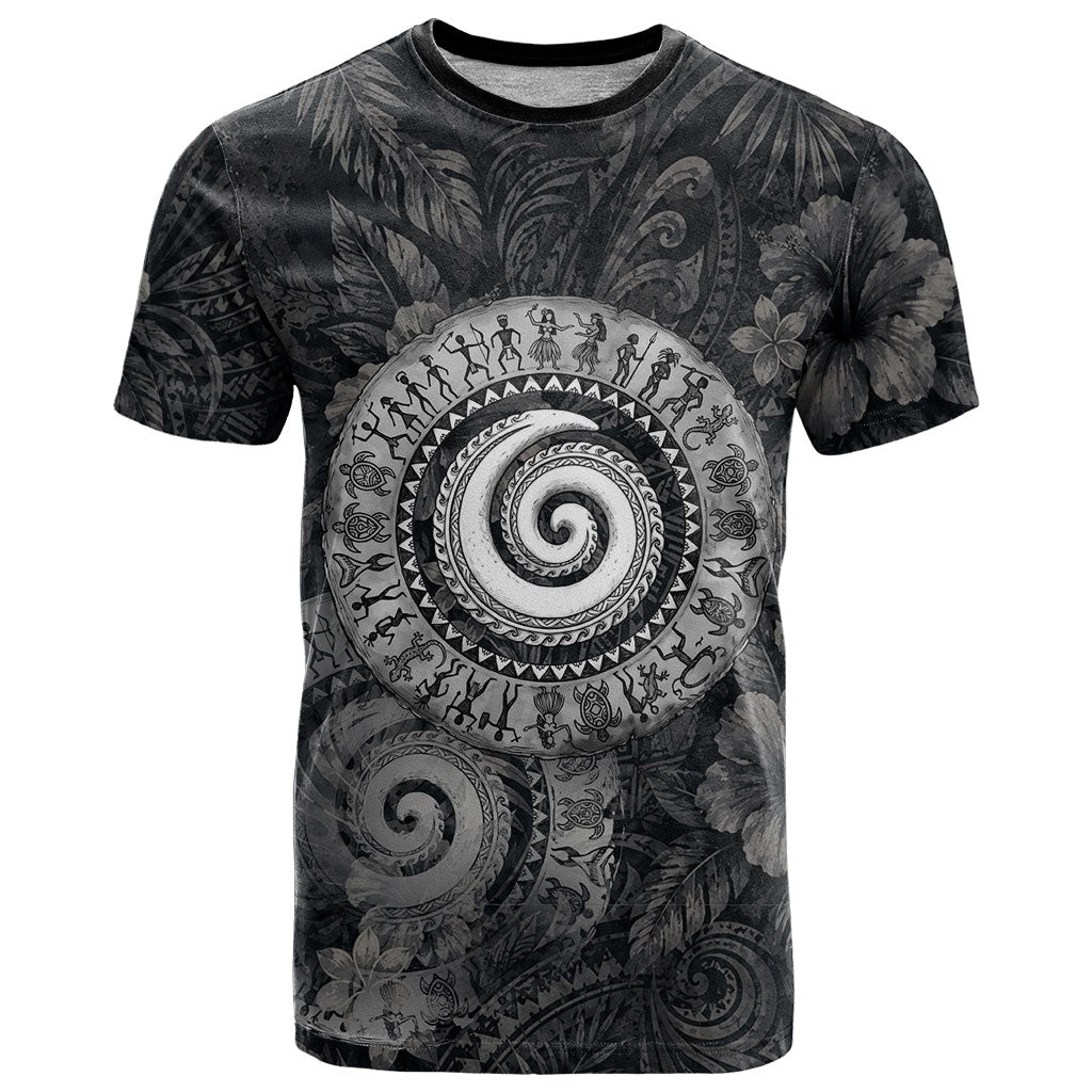 Hawaiian Piko T Shirt Cultural Anchor Connect Your Roots Ocean Waves