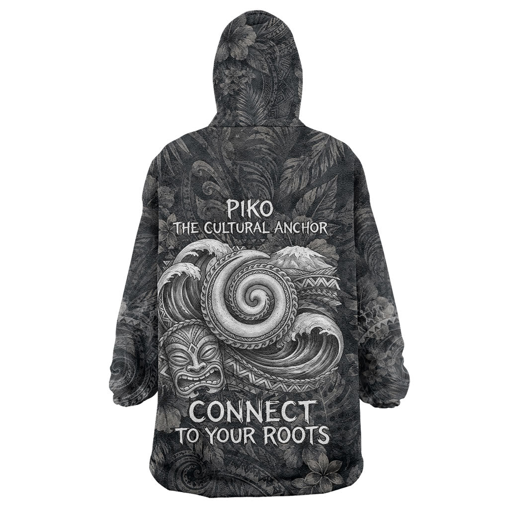 Hawaiian Piko Wearable Blanket Hoodie Cultural Anchor Connect Your Roots Ocean Waves TS04 - Polynesian Pride