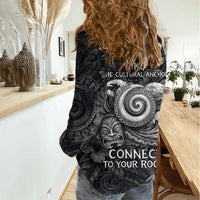 Hawaiian Piko Women Casual Shirt Cultural Anchor Connect Your Roots Ocean Waves TS04 - Polynesian Pride