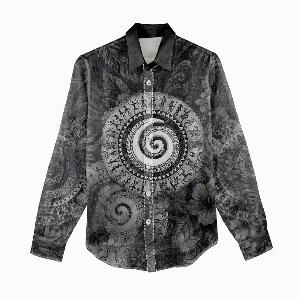 Hawaiian Piko Women Casual Shirt Cultural Anchor Connect Your Roots Ocean Waves TS04 - Polynesian Pride