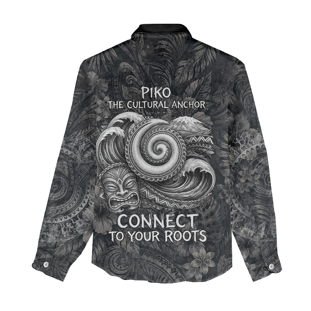 Hawaiian Piko Women Casual Shirt Cultural Anchor Connect Your Roots Ocean Waves TS04 - Polynesian Pride