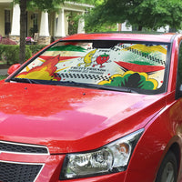 Support Your Fruity Friends Love Wins Gay Pride Auto Sun Shade LGBTQ Retro 30s Cartoon Checkered