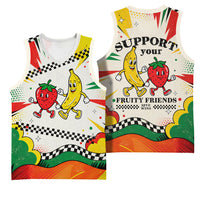 Support Your Fruity Friends Love Wins Gay Pride Basketball Jersey LGBTQ Retro 30s Cartoon Checkered