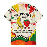 Support Your Fruity Friends Love Wins Gay Pride Family Matching Long Sleeve Bodycon Dress and Hawaiian Shirt LGBTQ Retro 30s Cartoon Checkered